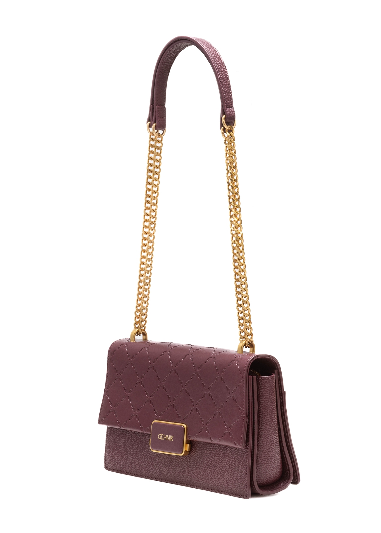 Burgundy women's messenger bag TOREC-0984A-49(Z25)