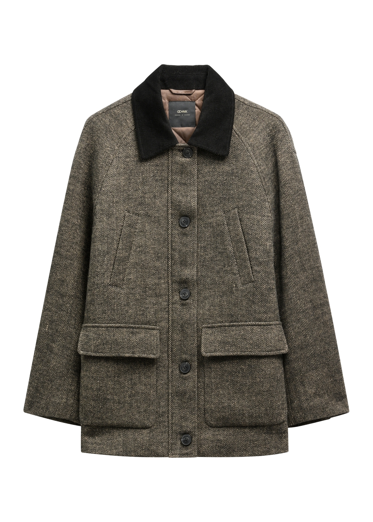 Women's herringbone coat PLADT-0083-1L(Z26)
