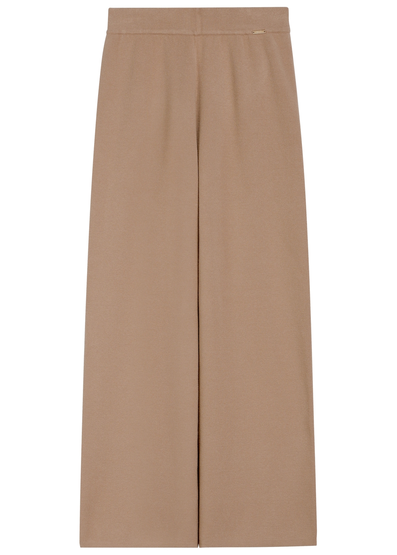 Women's camel viscose trousers SPODT-0116-24(Z25), front product view on white background.