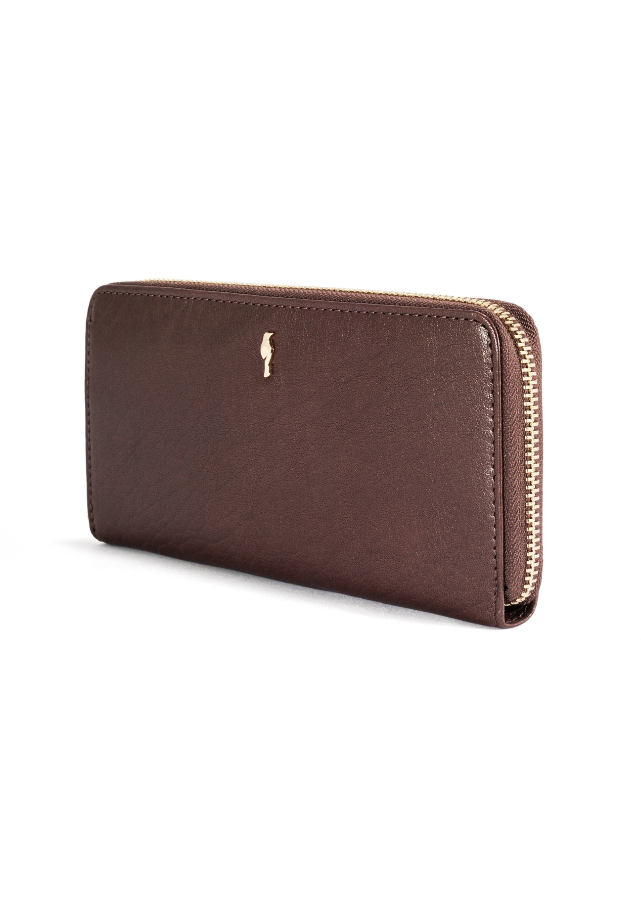 Large brown women's wallet PORES-0964-89(Z25), diagonal product view on a white background.