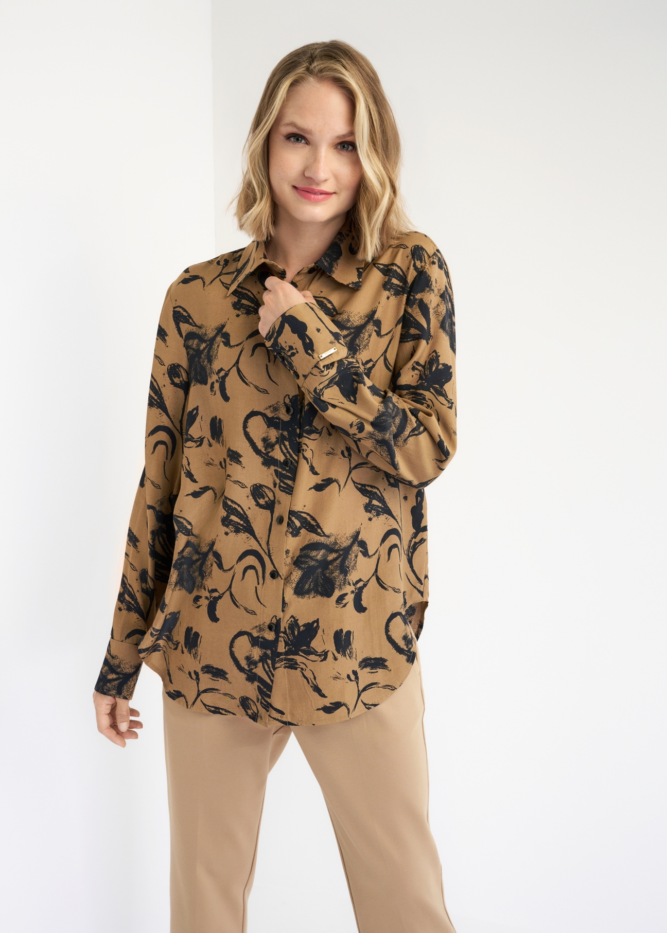 Women's long sleeve shirt KOSDT-0138-81(Z22)-02