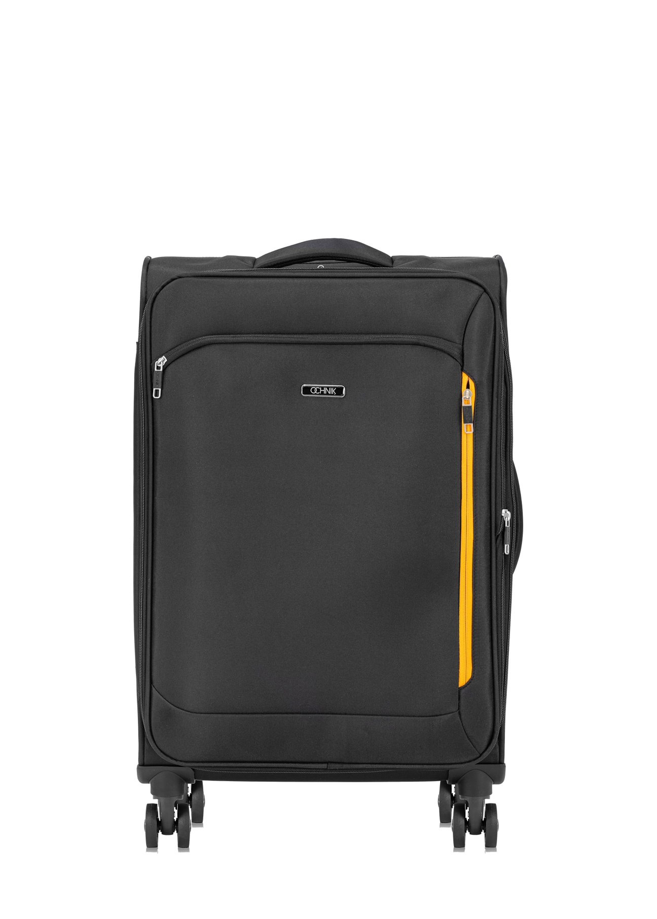 Medium suitcase on wheels WALNY-0042-99-24(W25), product view from the front on a white background.