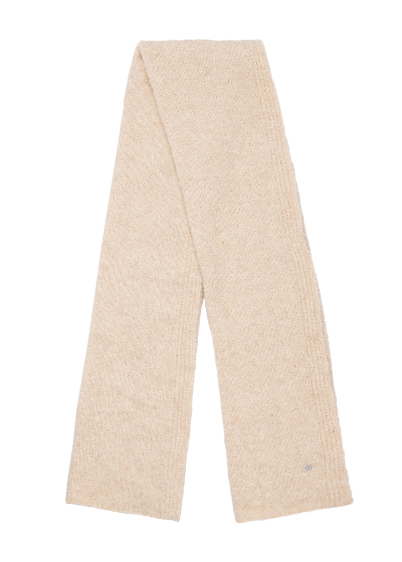 Cream women's scarf with wool SZADT-0224-0C(Z26)