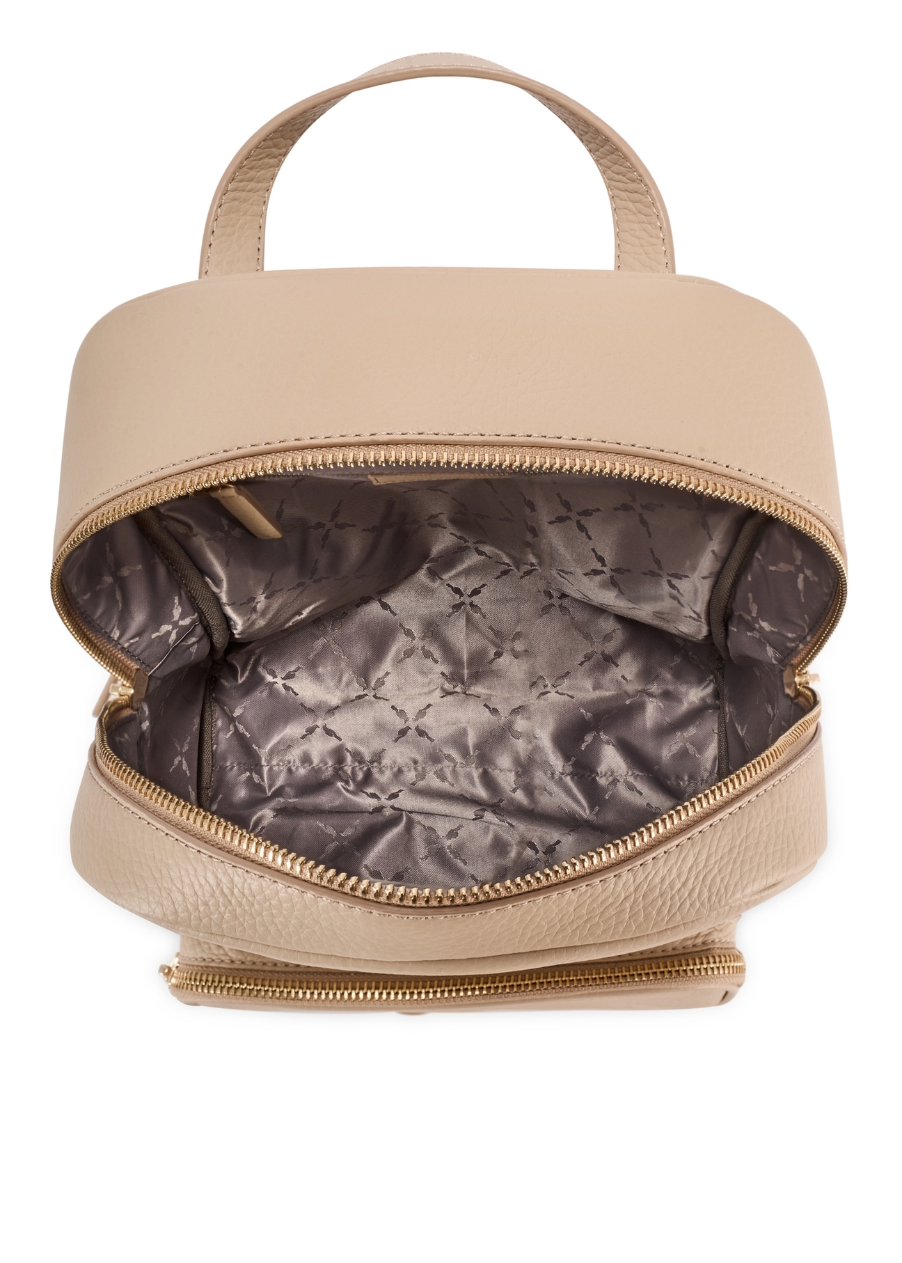 Beige leather women's backpack TORES-1072E-1B(W26)