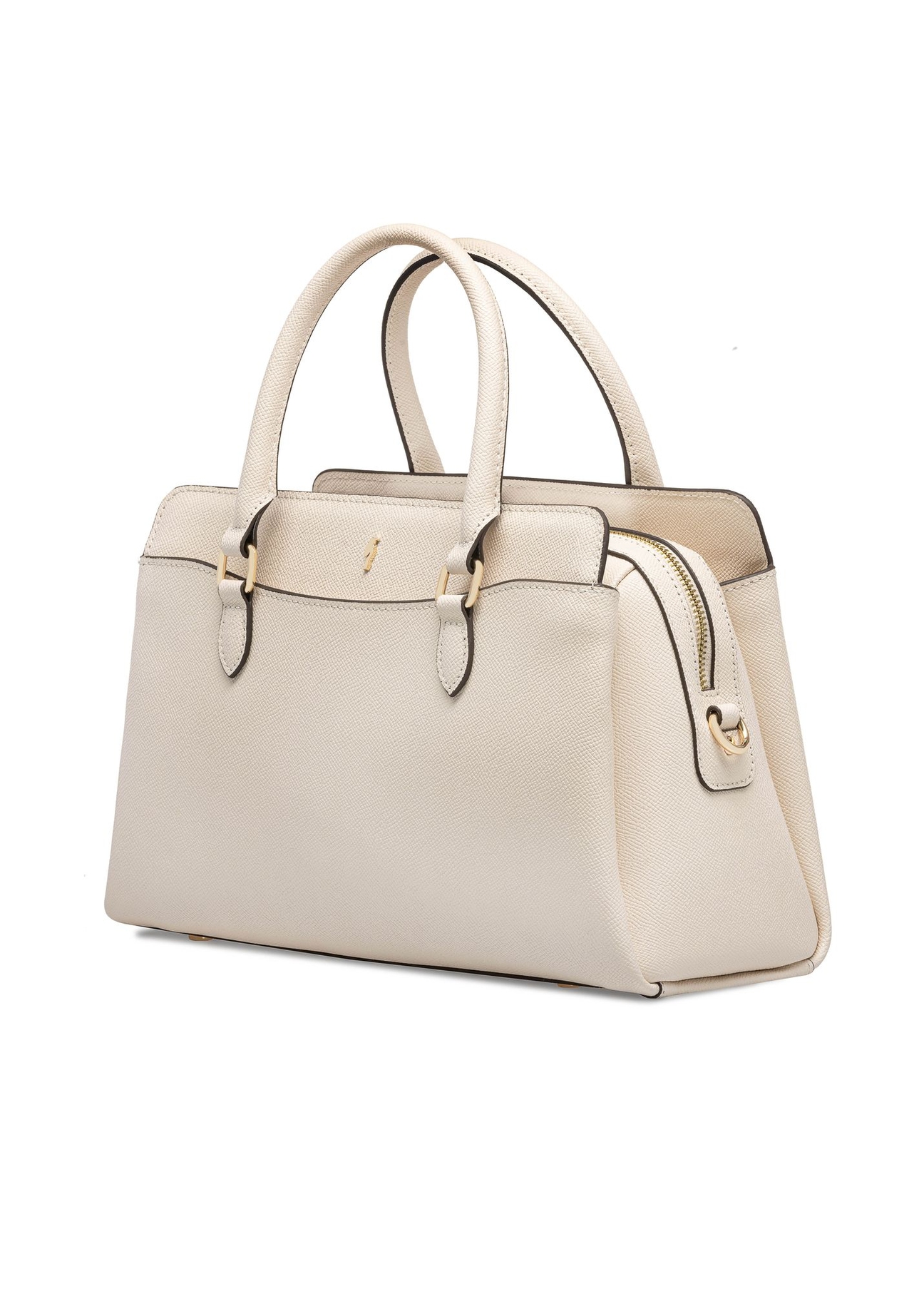 Cream leather briefcase bag TORES-1099-12(W25)-02