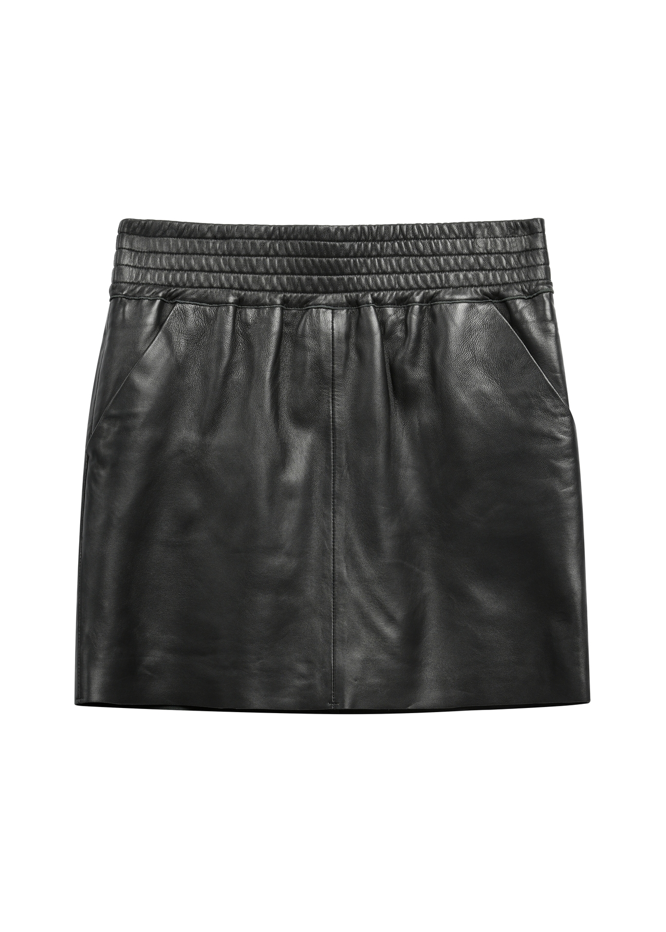 Women's black leather skirt SPCDS-0064-5426(KS)