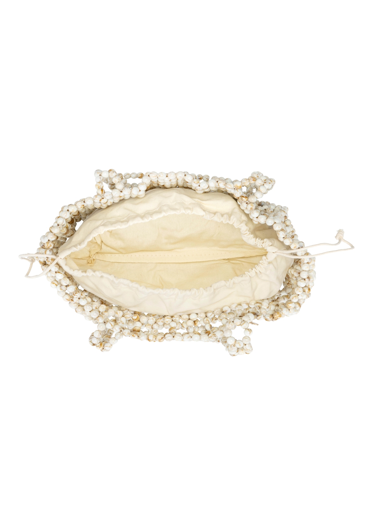 Women's beaded handbag TOREC-1144-0C(W26) - product view from above, on a white background.