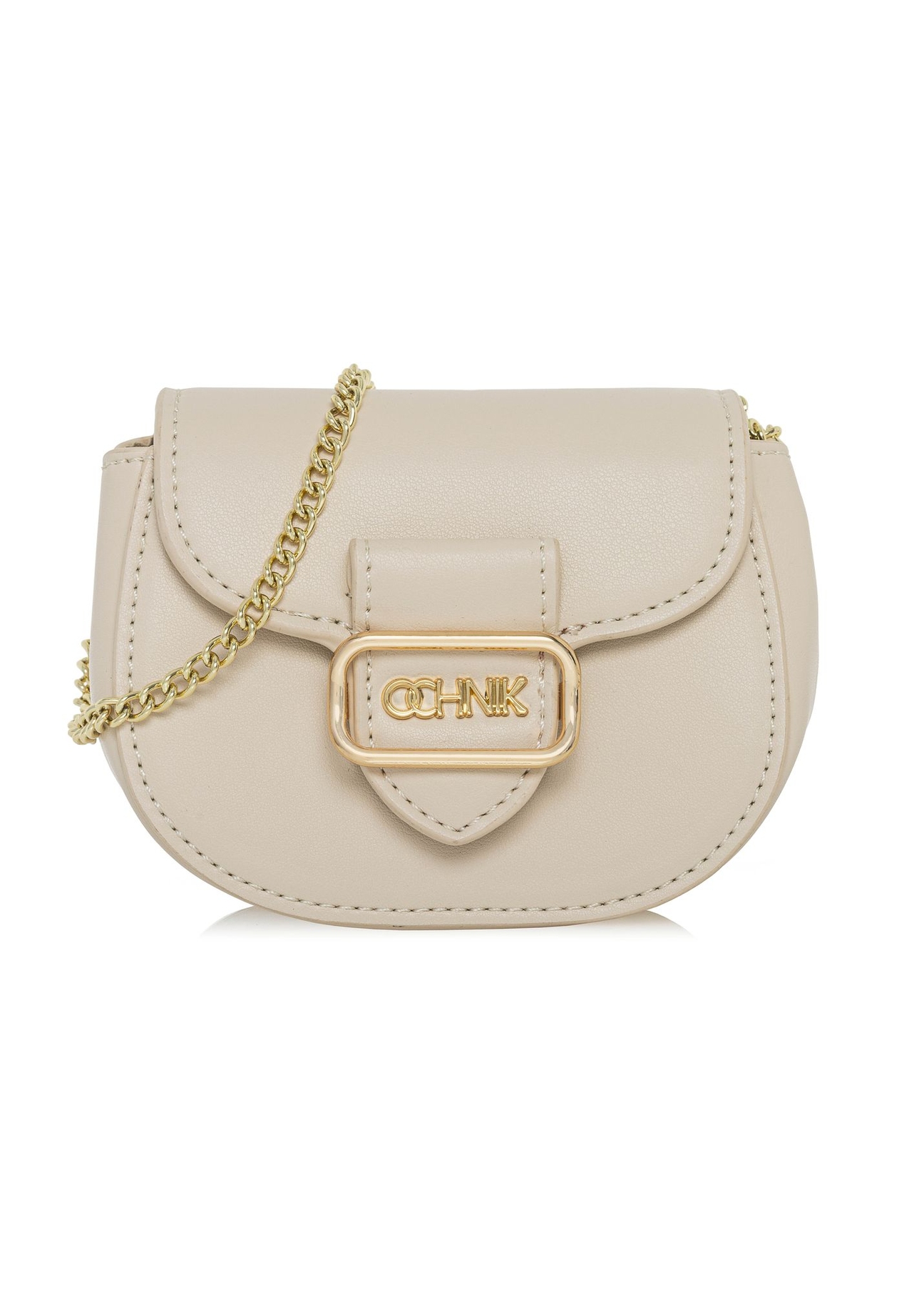 Small cream handbag on a chain TOREC-1013-12(W25)-01