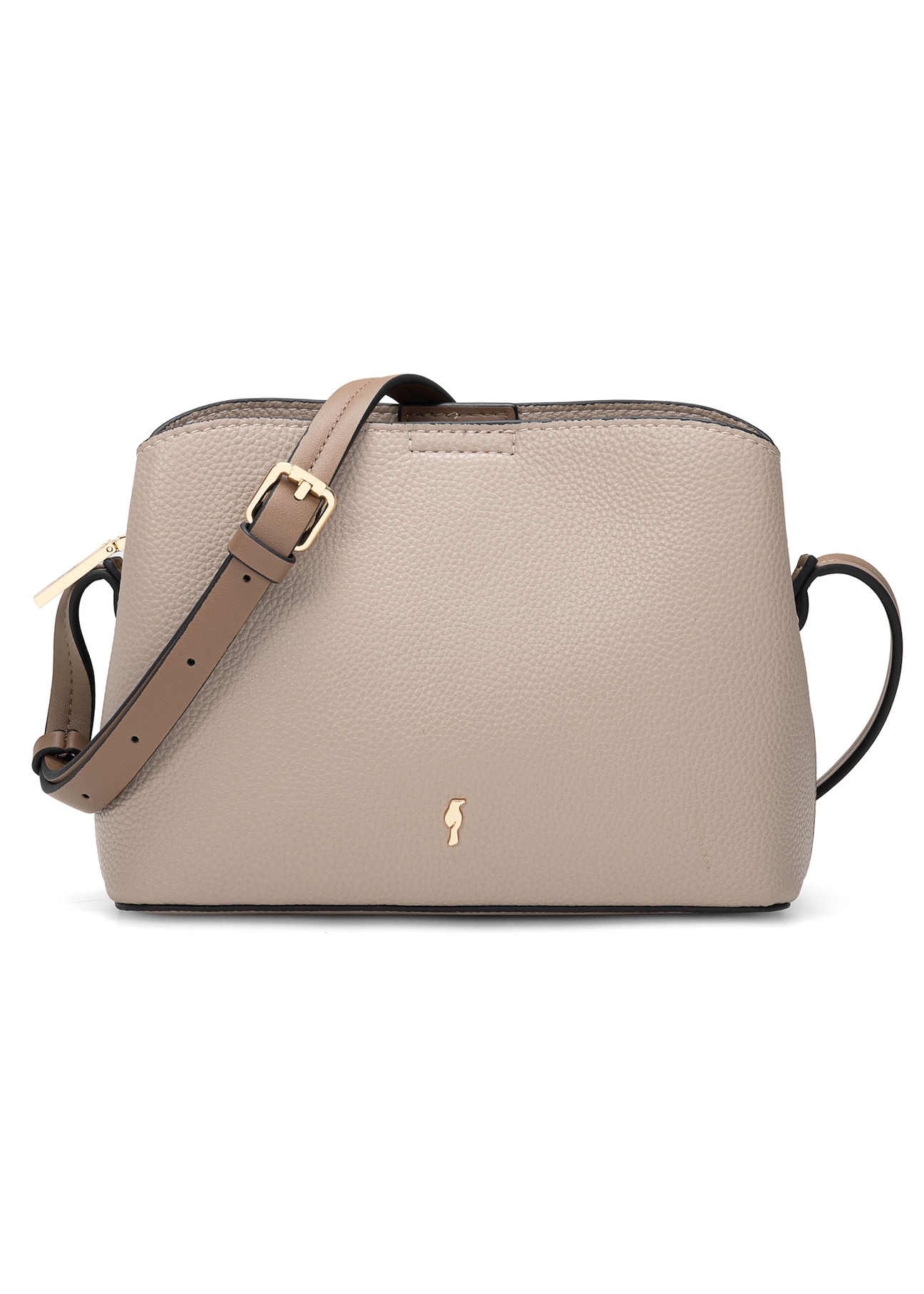 Beige small women's handbag TOREC-0768-1B(W26), front product view on white background.