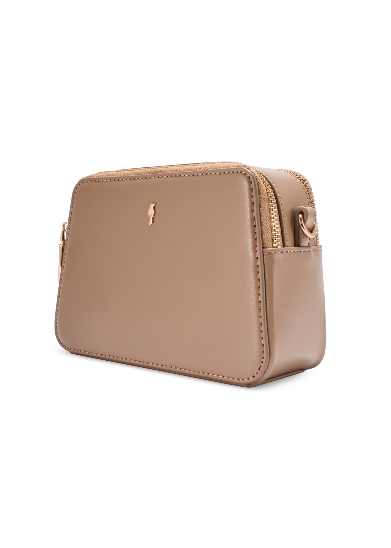 Beige small women's handbag TOREC-1126-1D(W26), diagonal product view on a white background.