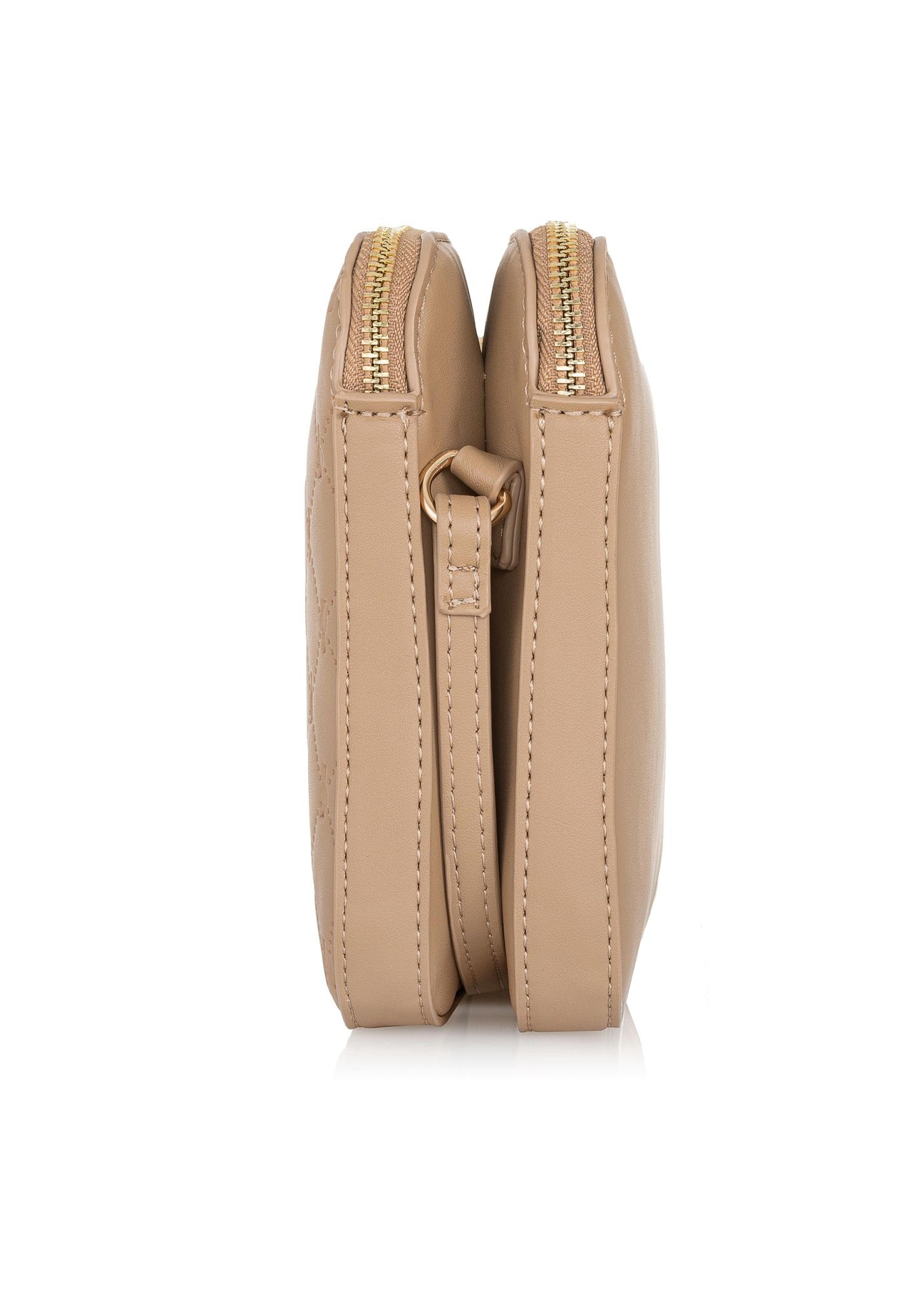 Beige women's handbag with monogram TOREC-0522B-82(Z23)-03