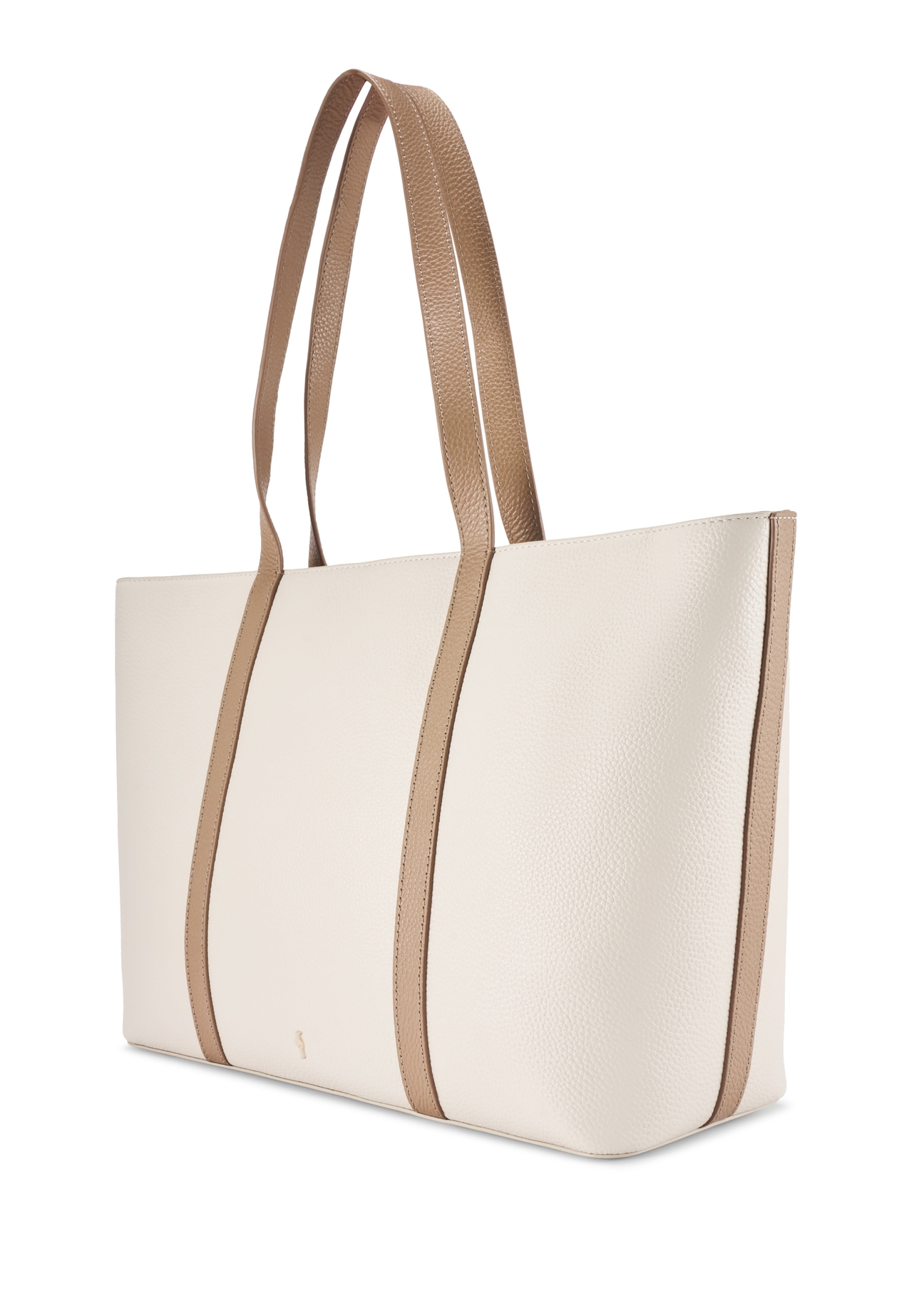 Cream leather shopper bag TORES-1273-0B(W26)
