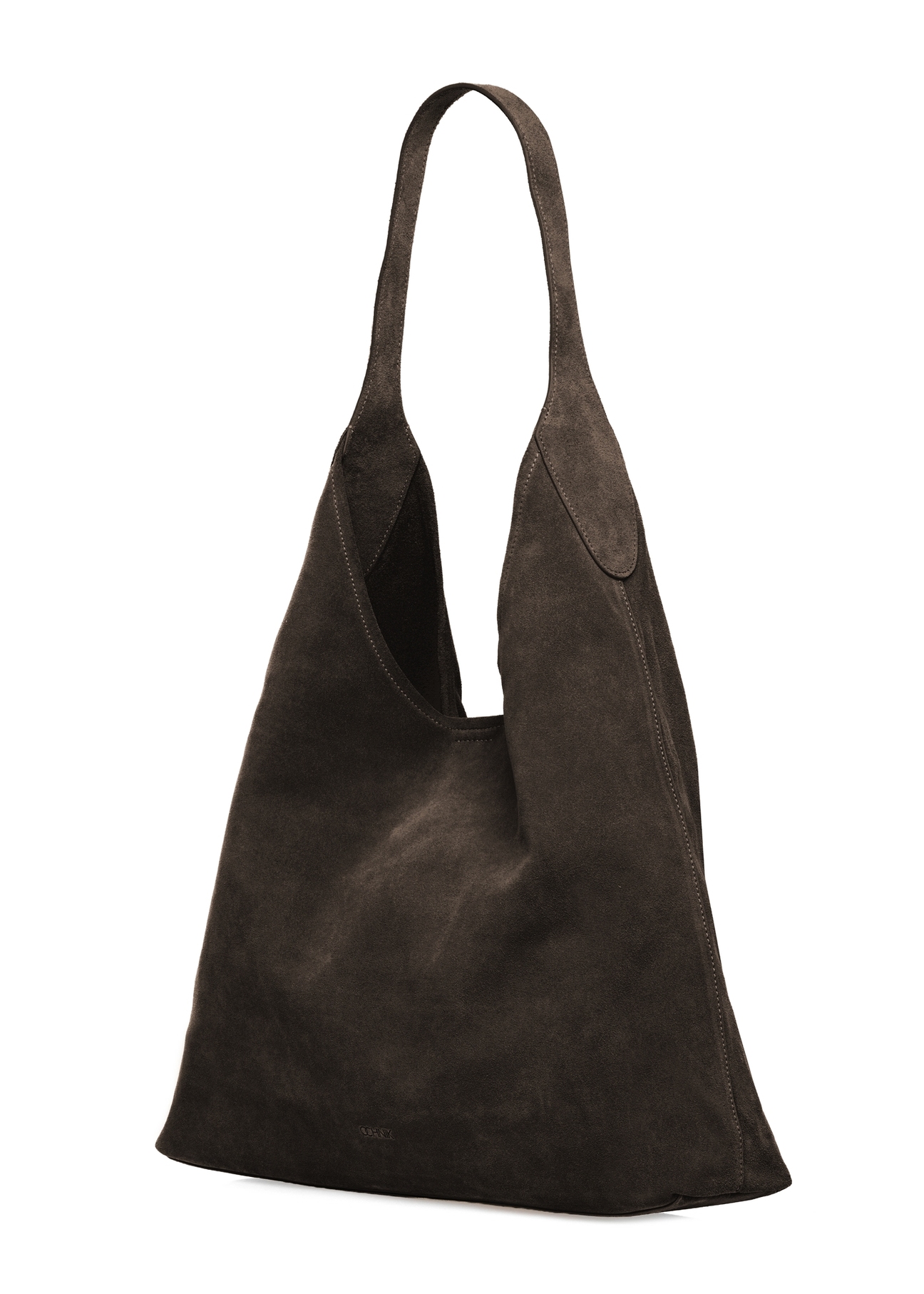 Dark brown leather shopper bag TORES-1307-1I(W26), diagonal product view on a white background.