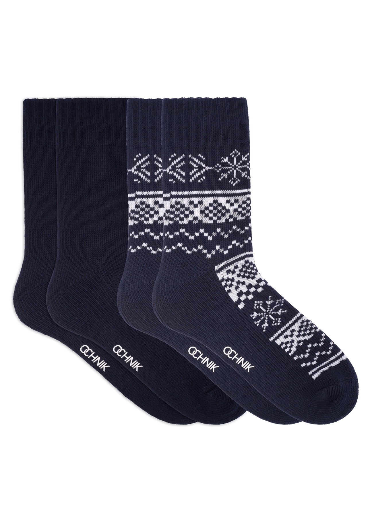 Two-pack of men's winter socks ZESMT-0070-7D(Z26), front view of the set on a white background.