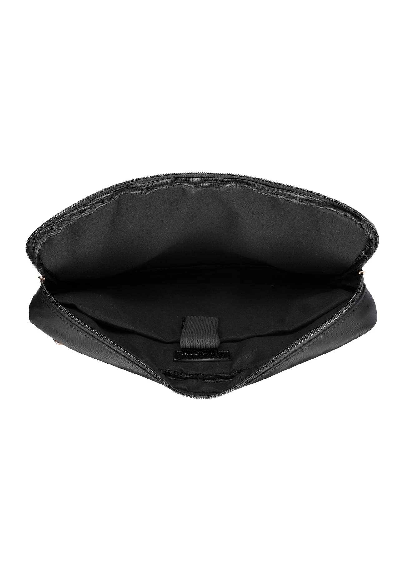 Black women's laptop bag TOREN-0344-99(W26), product view inside on white background.