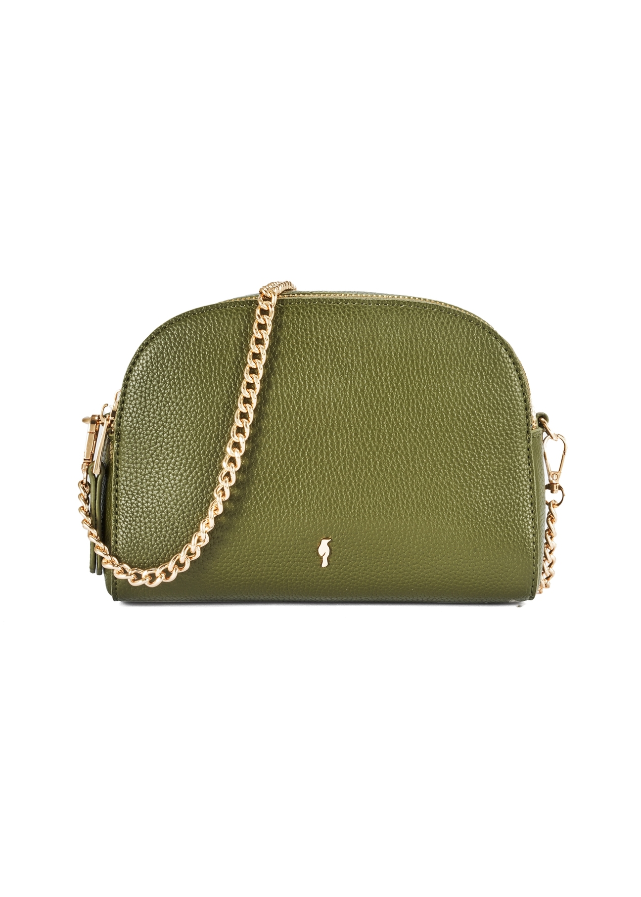 Small women's khaki handbag TOREC-0036E-55(Z25), product view front on white background.