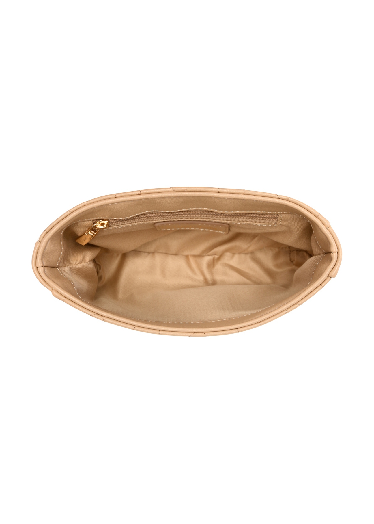 Beige small messenger bag TOREC-1254-1P(Z26), product view inside on a light background.
