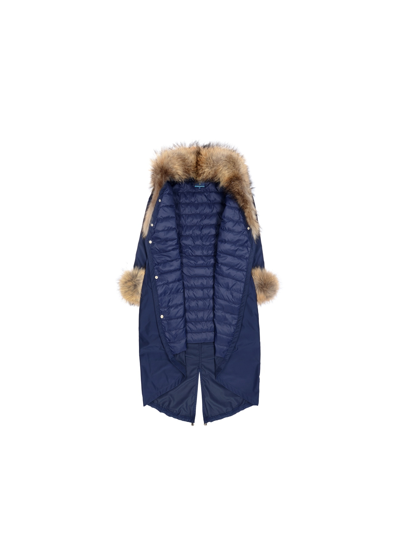 Warm women's jacket with an elongated form KURDT-0155-69(Z21)-06