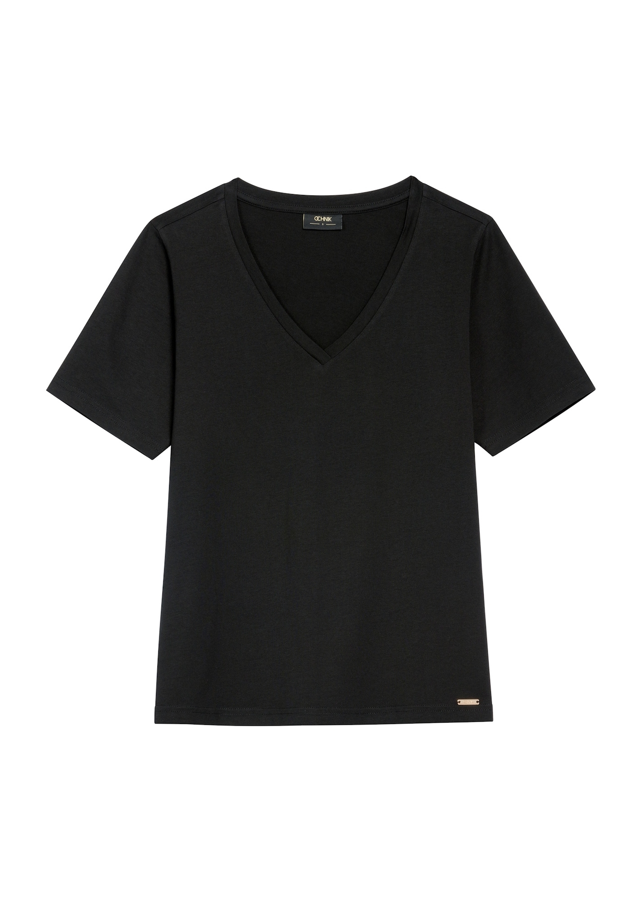 Black women's basic T-shirt TSHDT-0120-99(W25), front product view on white background.