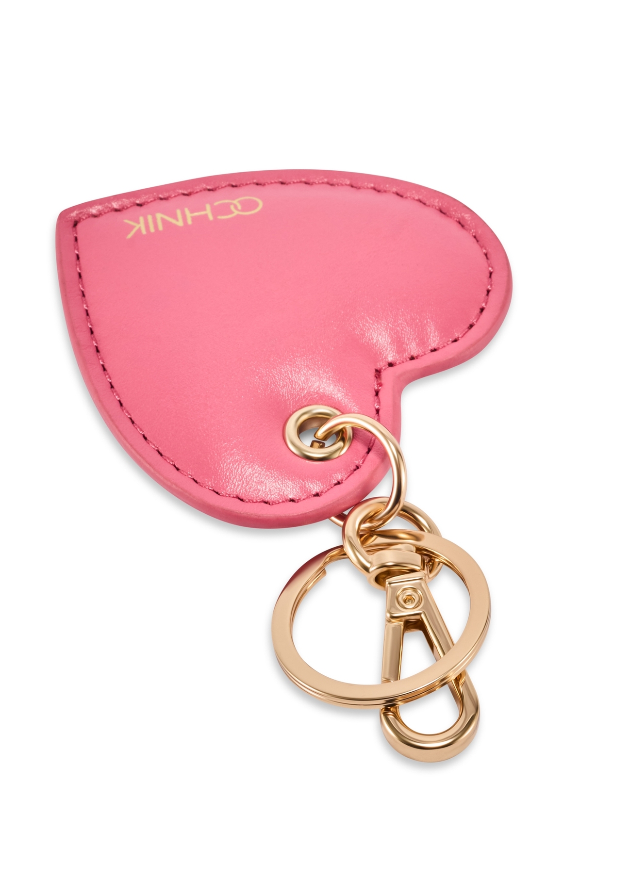 Heart-shaped leather keychain BRELOK-0218-31(Z25)