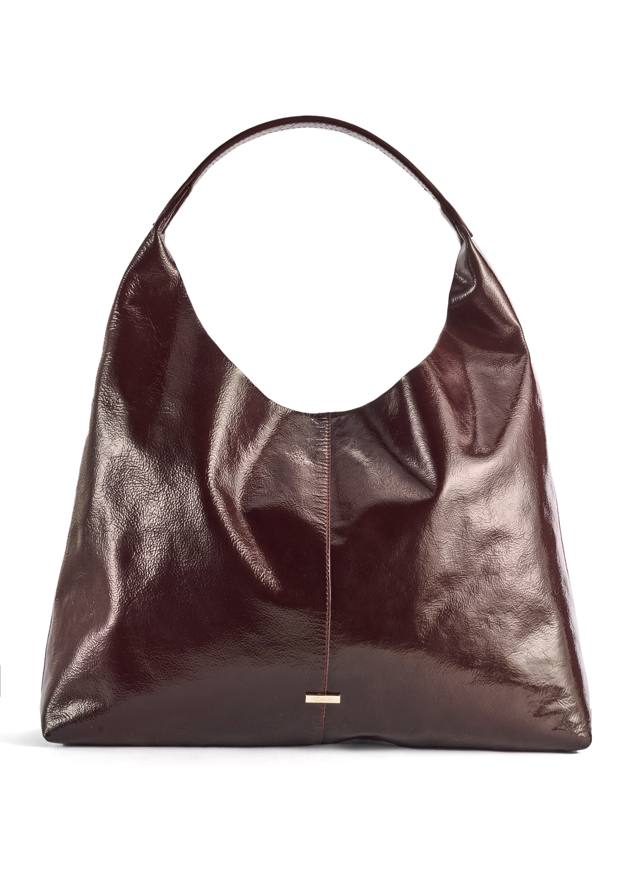 Large burgundy leather women's handbag TORES-1179-49(Z25), product view from the front on a white background.