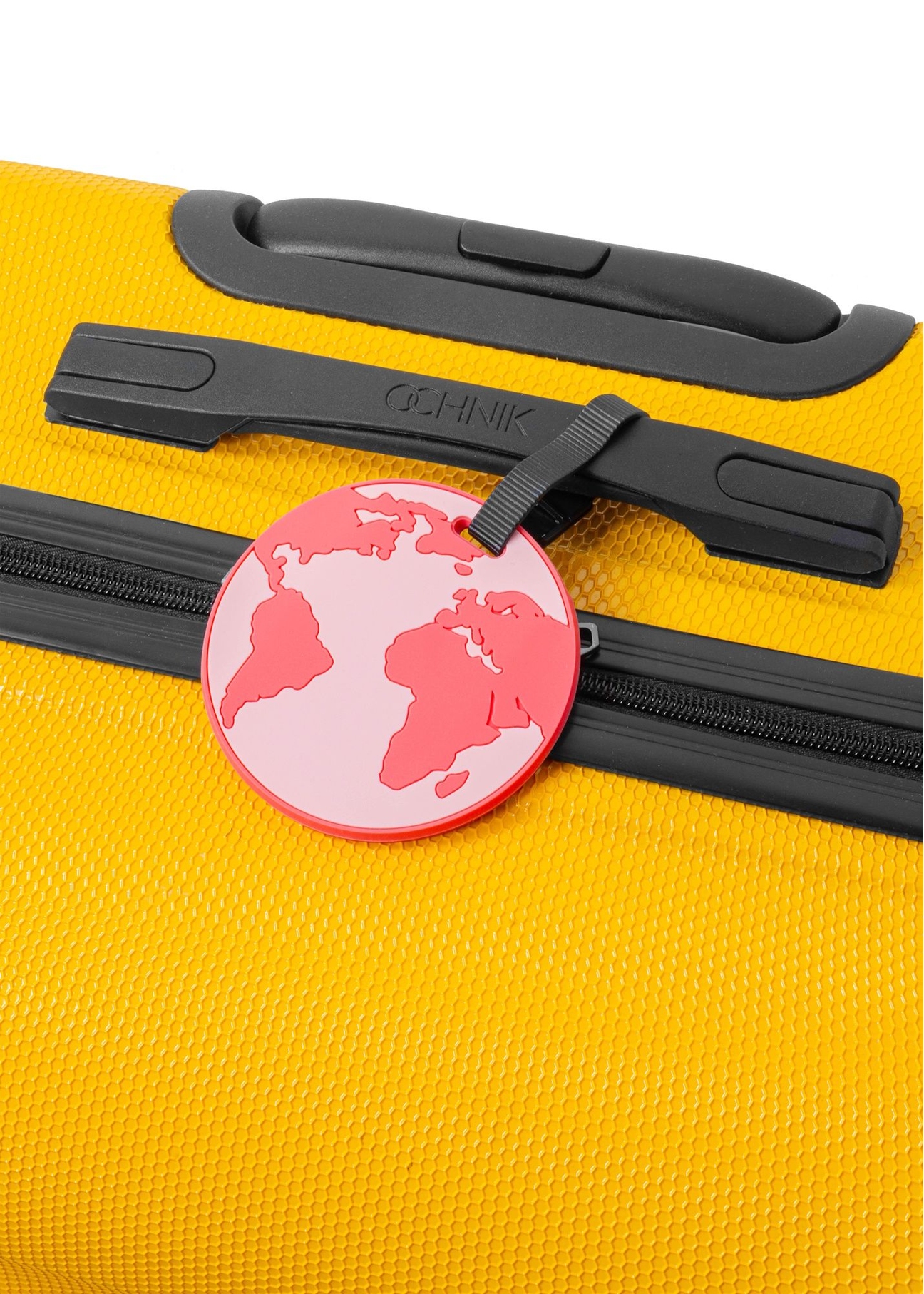 Luggage tag AW-012-0010-5P(W26), product view on a suitcase on a white background.