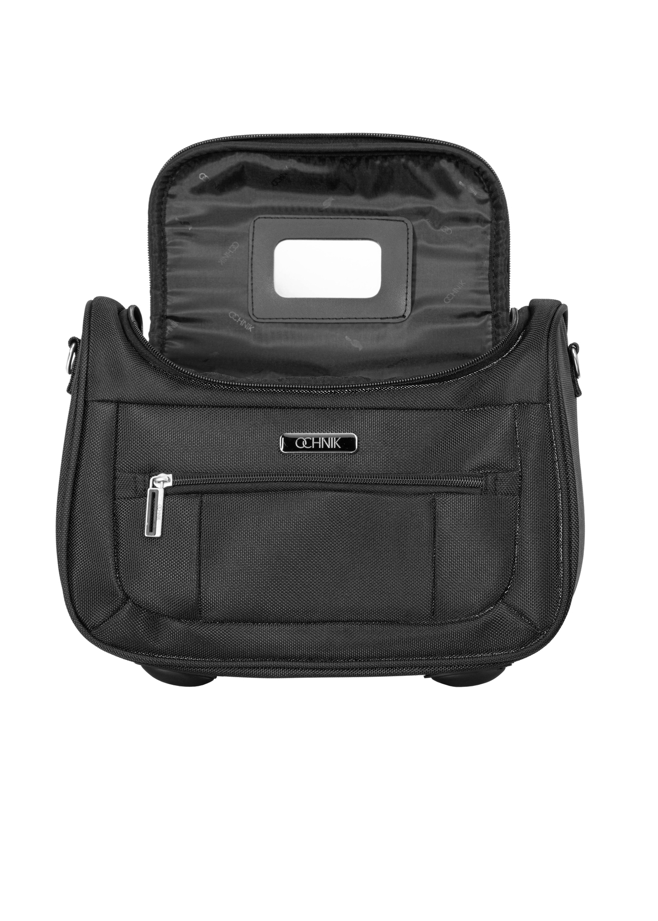 Cosmetic bag WALNY-0046-99-14(W26), front view of the product with an open flap on a white background.