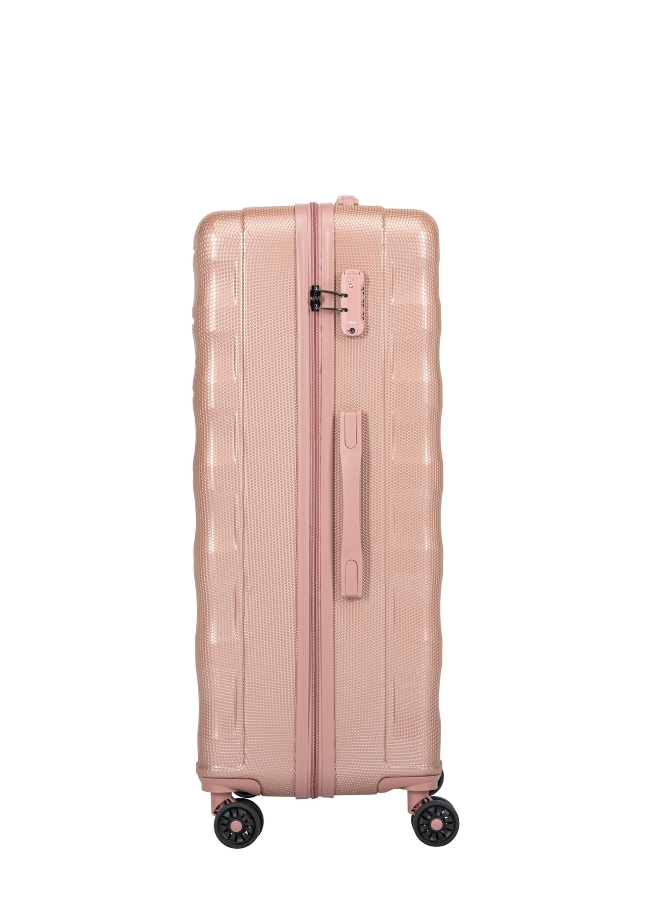 Large suitcase on wheels WALPC-0015-5B-28(W26), side view of the product on a white background.