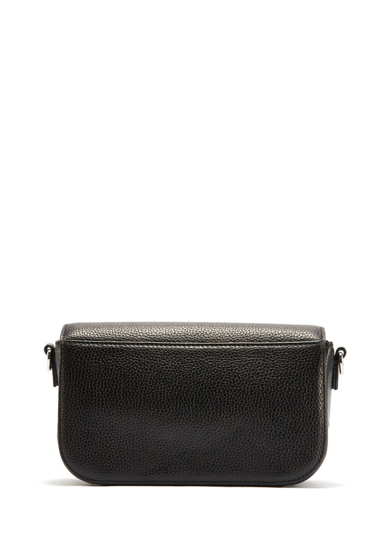 Black leather small women's handbag TORES-1101A-99(Z25), product view from the back on a white background.