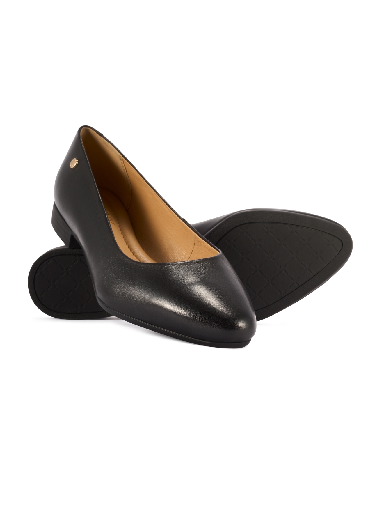 Black leather ballerinas BUTYD-1049B-99(W26)
