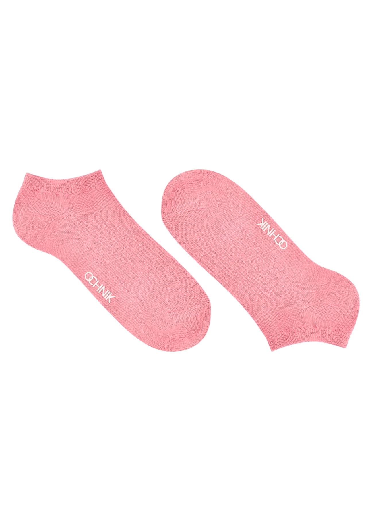 Women's short light pink socks SKADT-0053B-5A(W26), side product view on white background.