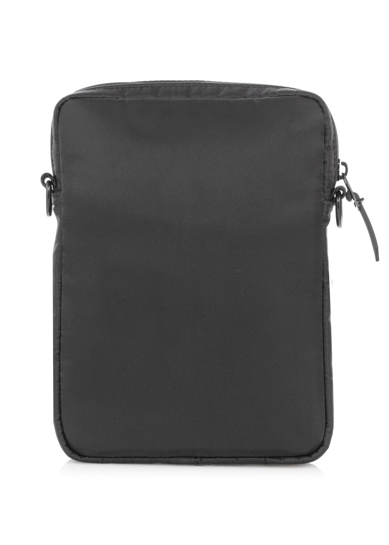 Men's black small messenger bag TORMN-0313B-99(Z25), back view of the product on a white background.