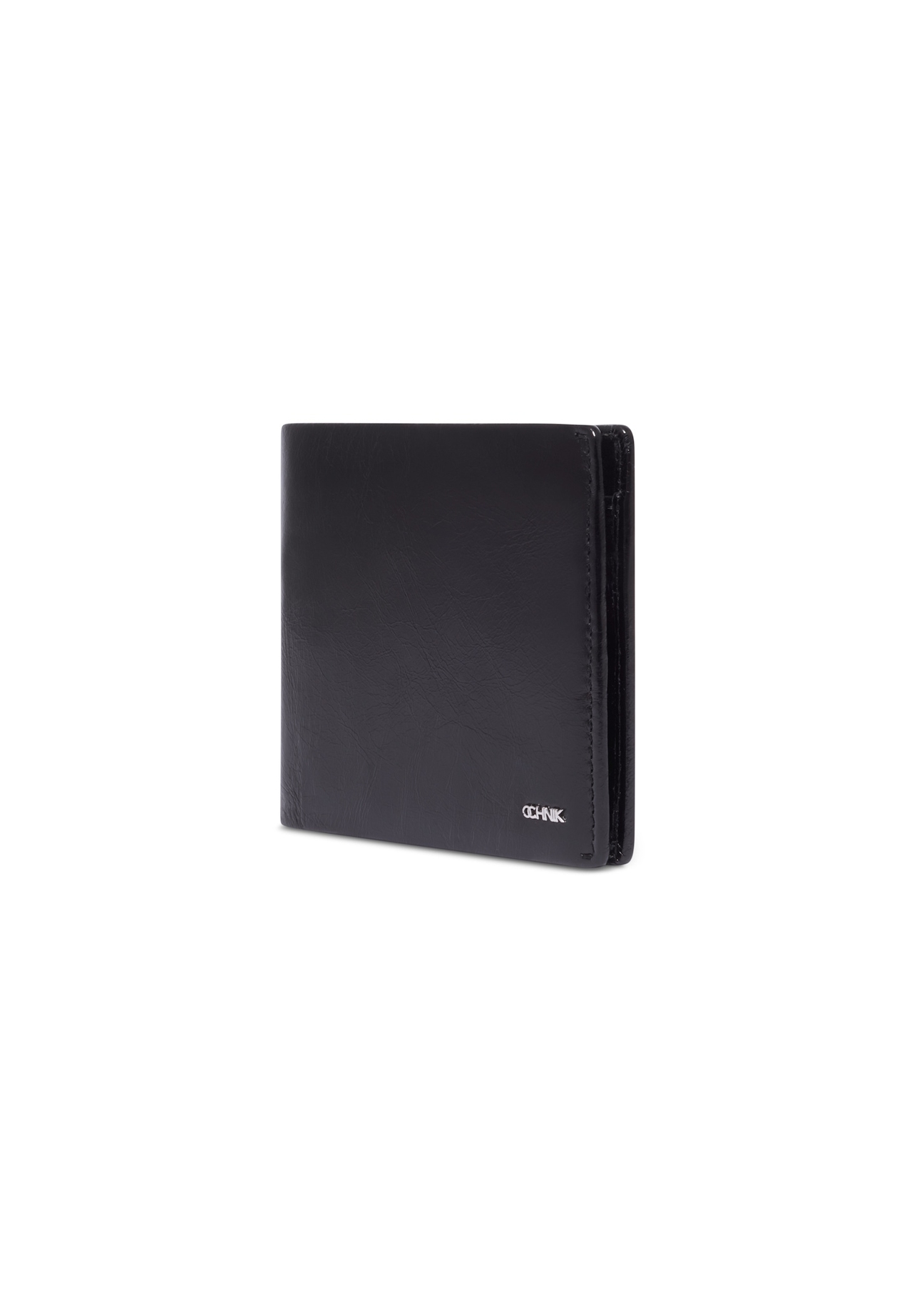 Small men's leather wallet PORMS-0724-9P(Z26), diagonal product view on white background.