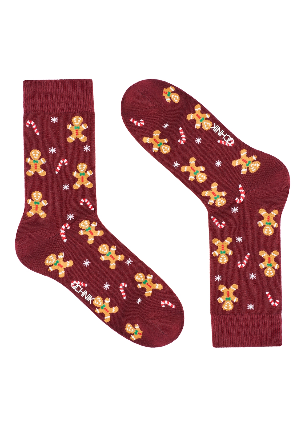 Set of men's Christmas socks ZESMT-0061-15(Z25), view of one pair of the product on a white background.