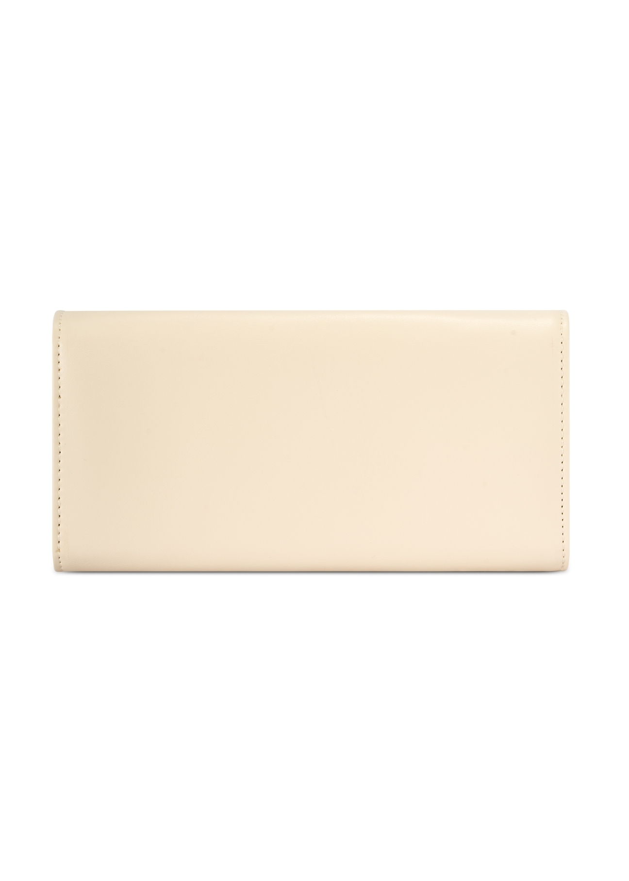 Large cream women's wallet POREC-0411-0B(W26), product view from the back on a white background.