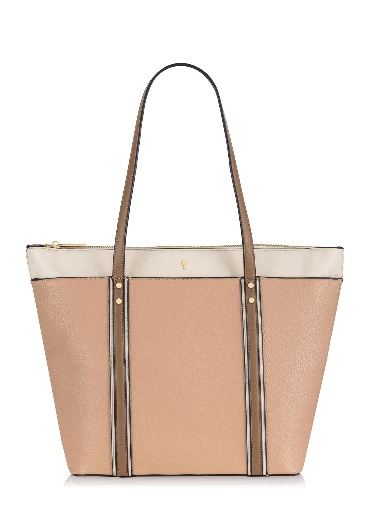 Two-color women's shopper bag TOREC-0780-15(W23)-01