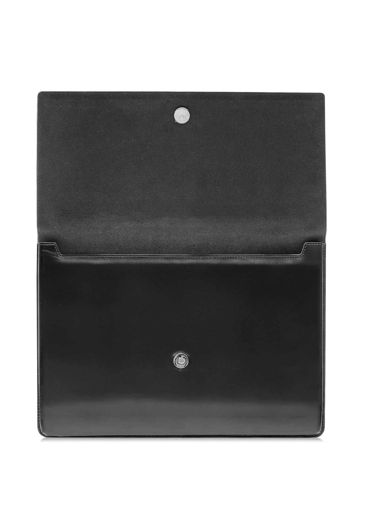 Men's black leather briefcase TORMS-0468-99(Z25), product view with open flap on white background.