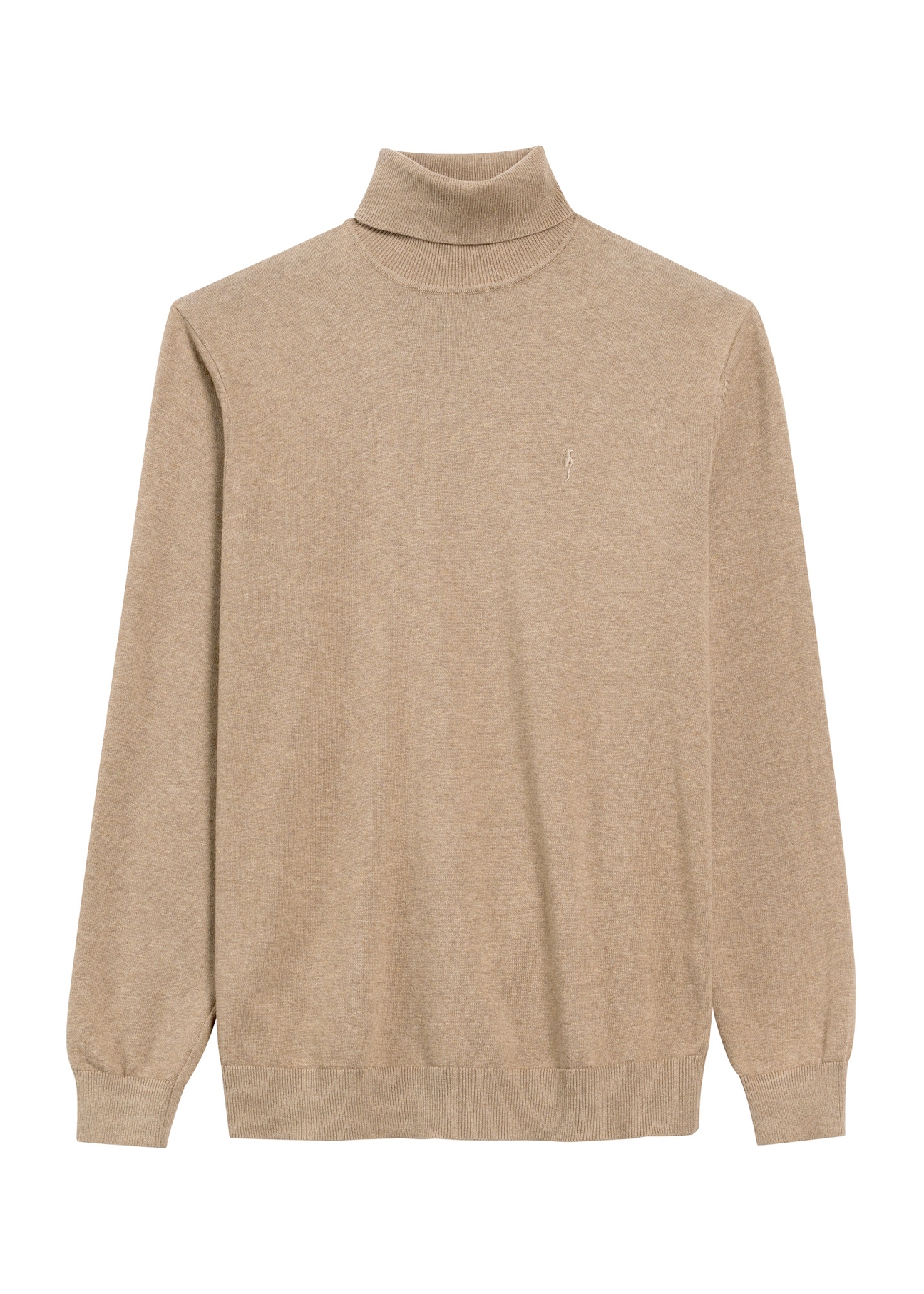 Camel men's turtleneck sweater SWEMT-0095B-24(Z25), front product view on white background.