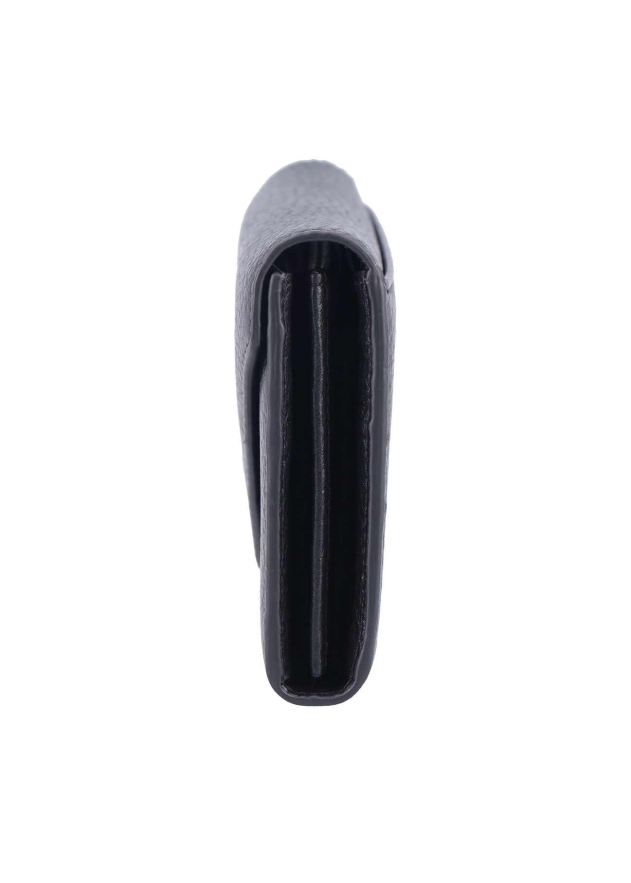 Black small women's wallet PORES-1017-9I(Z26), side product view on white background.