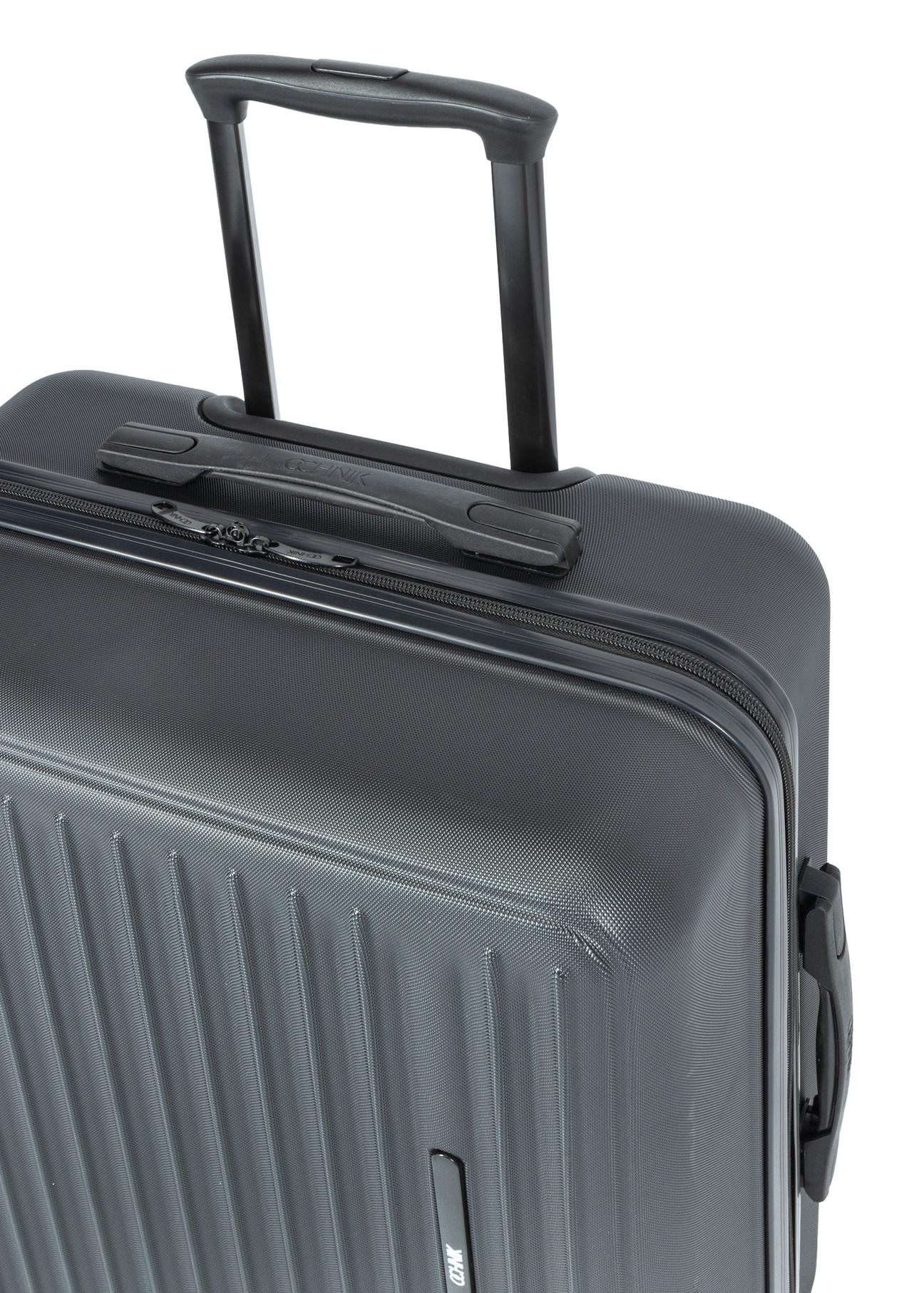 Medium suitcase on wheels WALAB-0082-99-24(W26), view of the product handle on a white background.