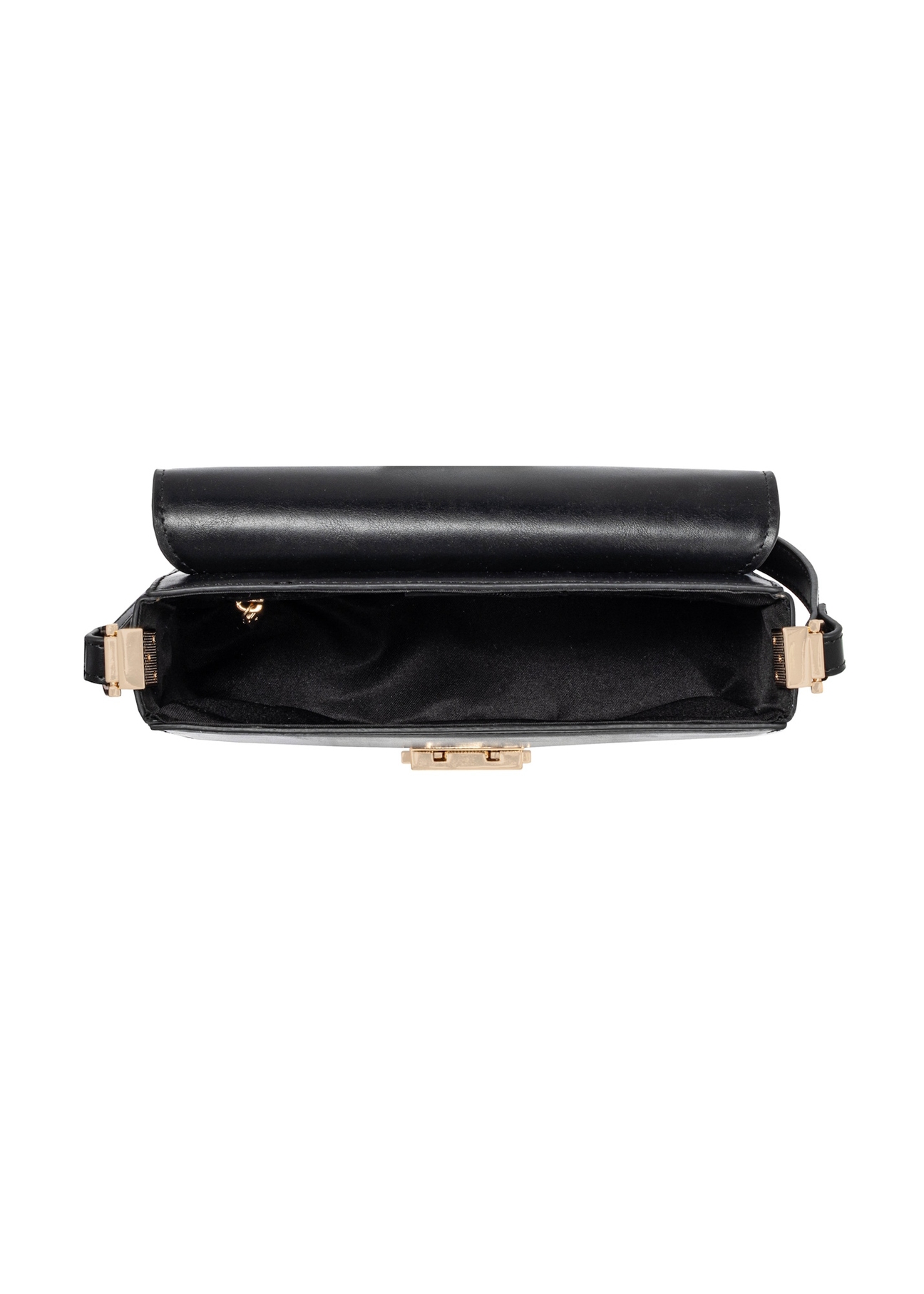 Elegant black women's handbag TOREC-1251-99(Z26), product view inside on white background.