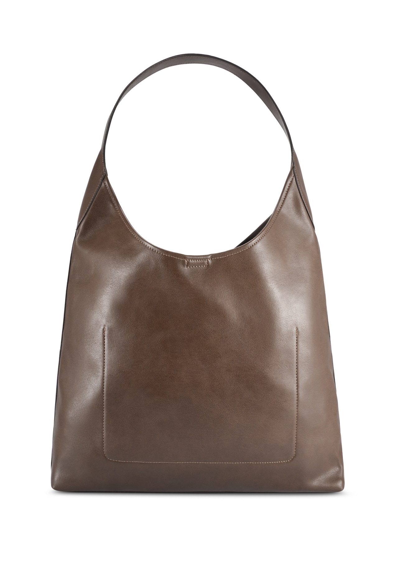 Light brown large women's handbag TOREC-1199-1K(W26), product view from the back on a white background.