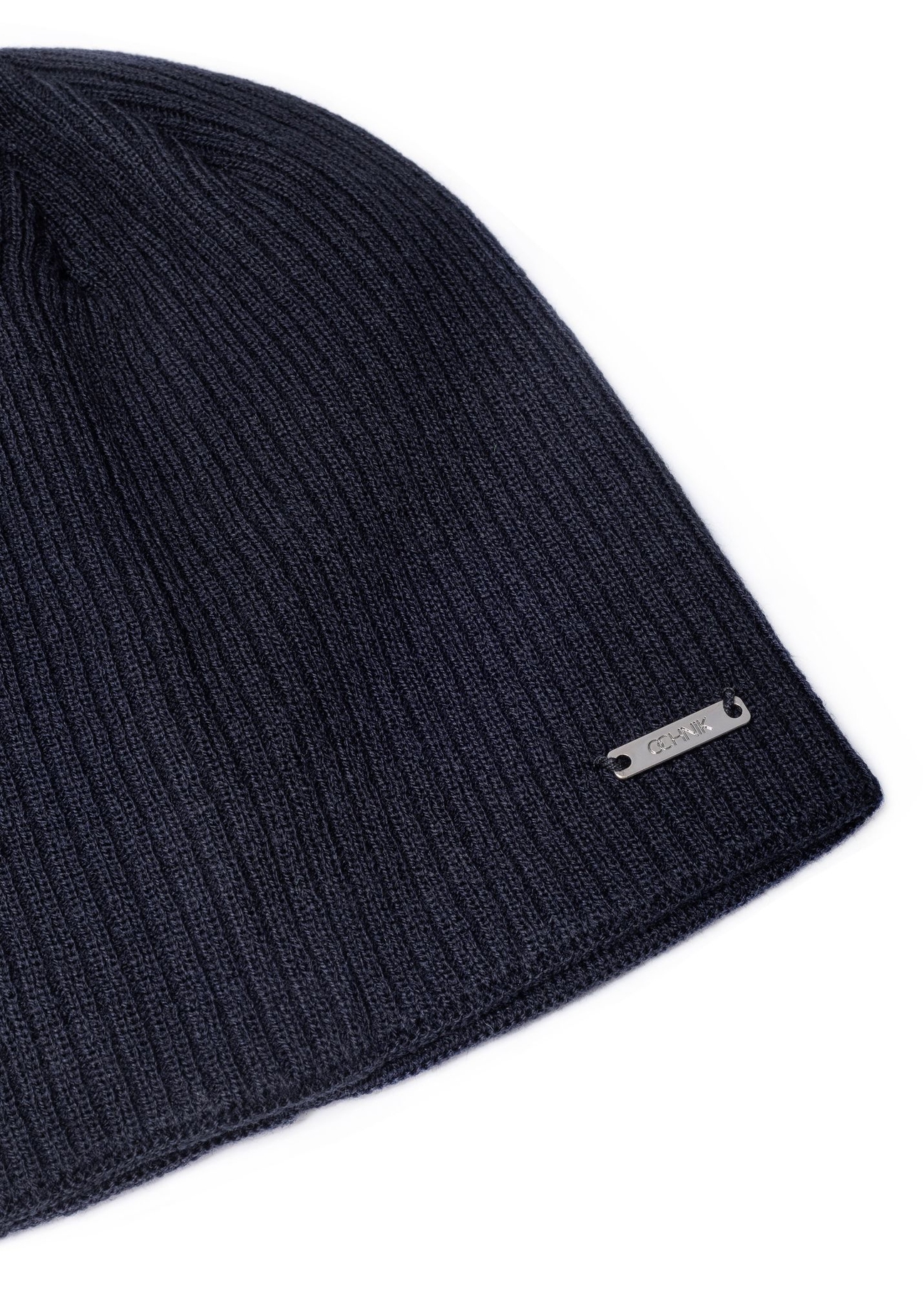 Navy blue men's winter hat CZAMT-0046A-7D(Z26)