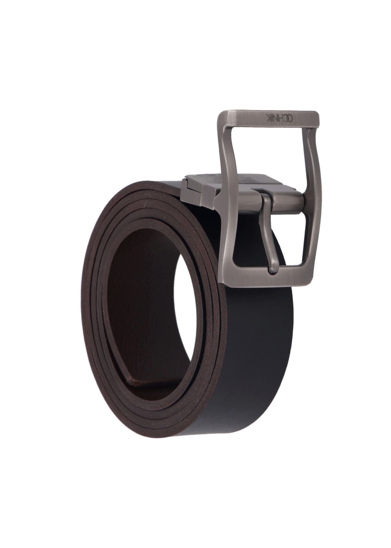 PASMS-0290-99(Z26) men's double-sided leather belt, diagonal product view on white background.