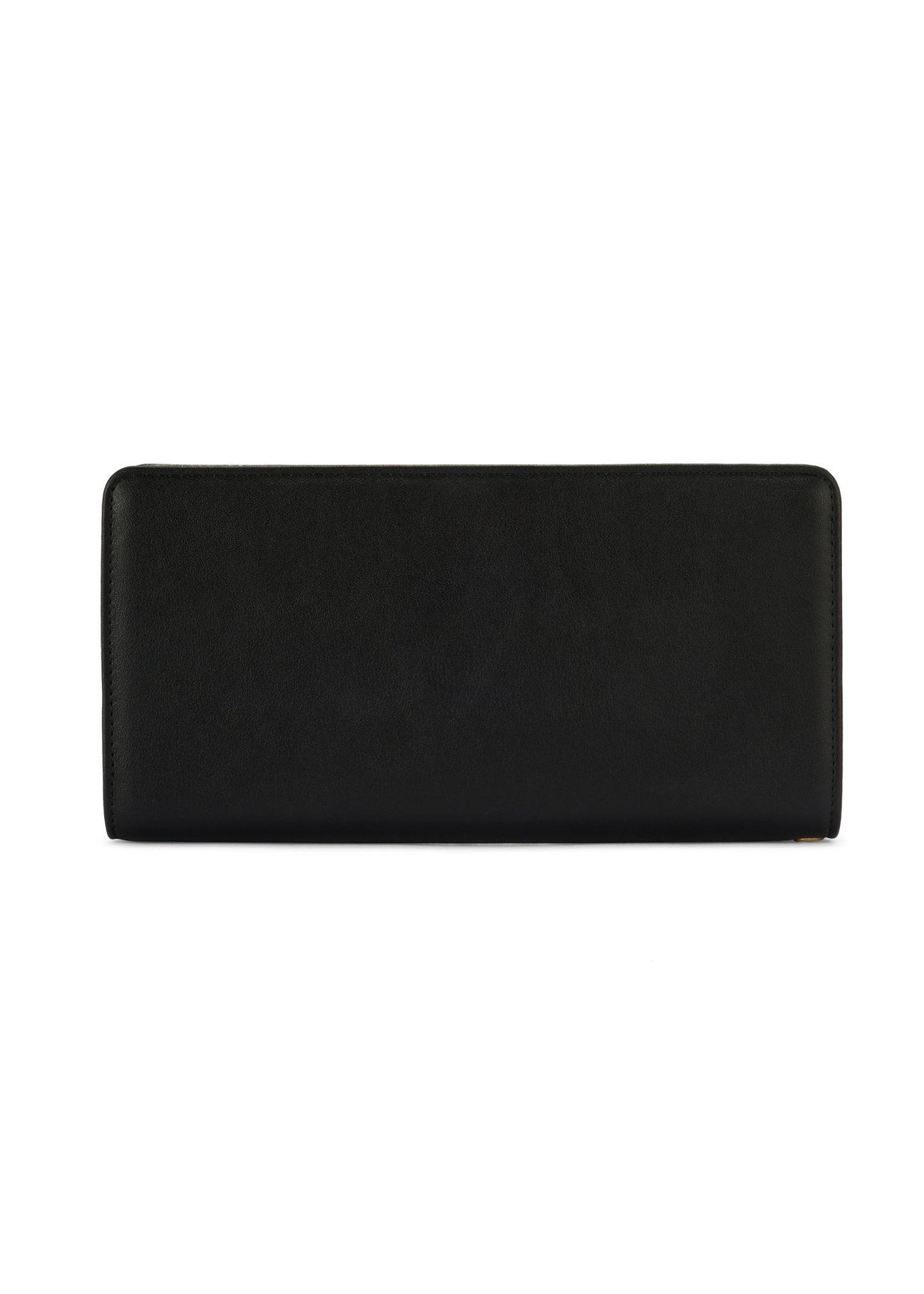 Black large wallet with decorative handle POREC-0417-99(Z25)