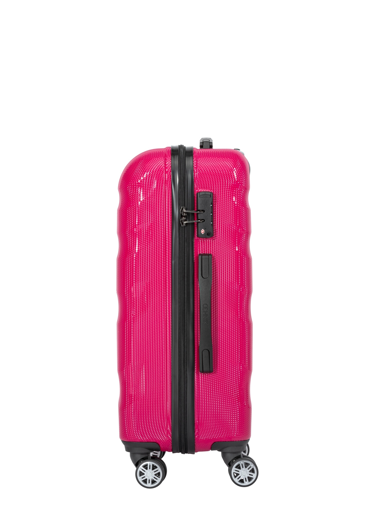 Set of 19'/24'/28' wheeled suitcases WALPC-0012-5E(W26), side view of the product on a white background.