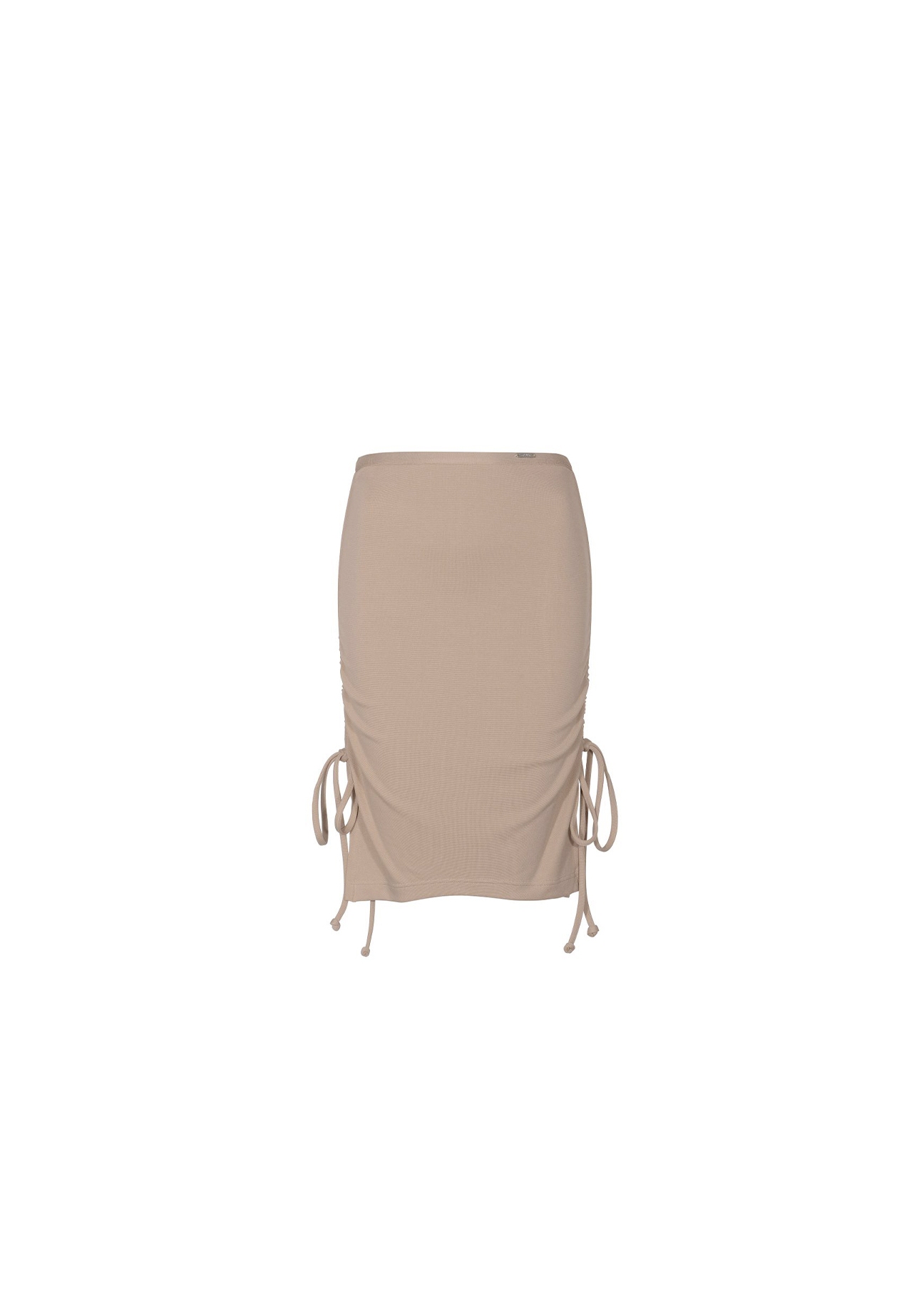Beige ribbed skirt SPCDT-0024-31(W19)-01