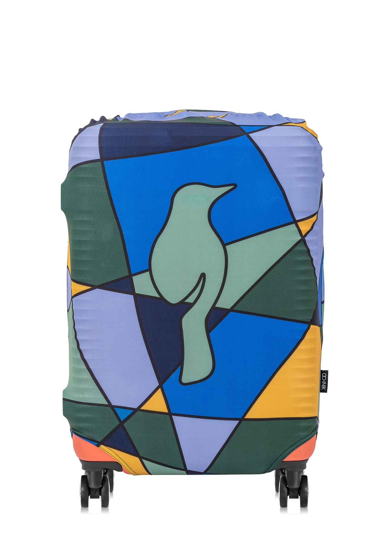 Colored cover for medium suitcase AW-013-0003-15-M(W25), product view on the suitcase on a white background.