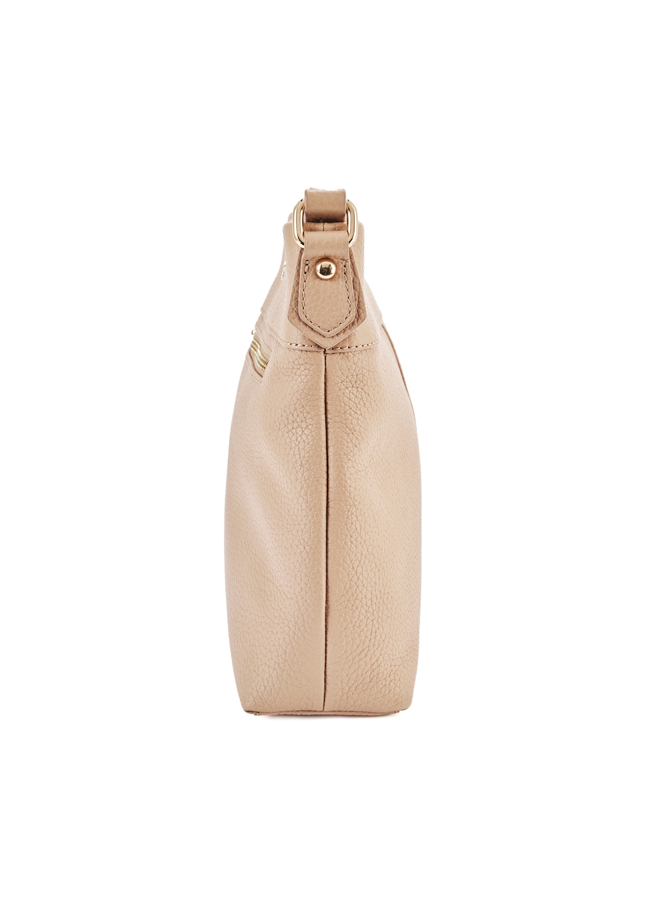 Beige leather women's shoulder bag TORES-0896D-81(Z25)