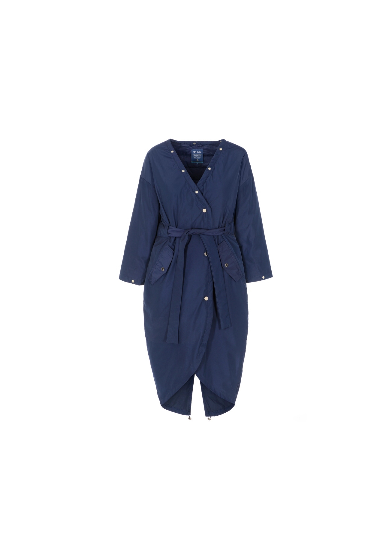Warm women's jacket with an elongated form KURDT-0155-69(Z21)-03
